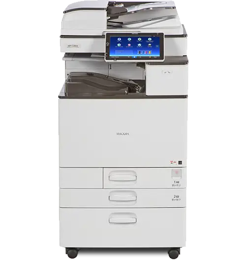 Изображение поколения Ricoh MP Cx004: MP C2004 Color Laser Multifunction Printer. Комплектация MP C5504 может отличаться.