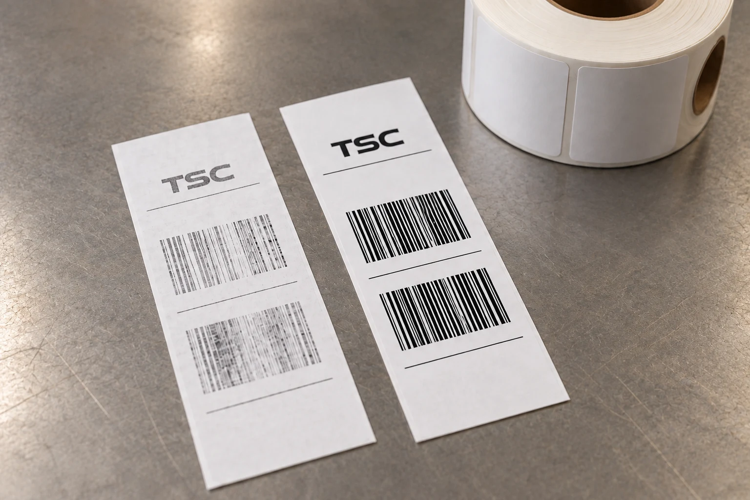 Образцы этикеток для оценки равномерности и качества печати TSC.
